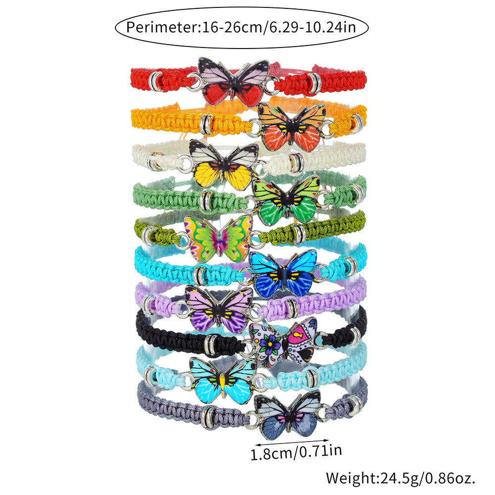 Geometric Butterfly Alloy Acrylic Bracelet
