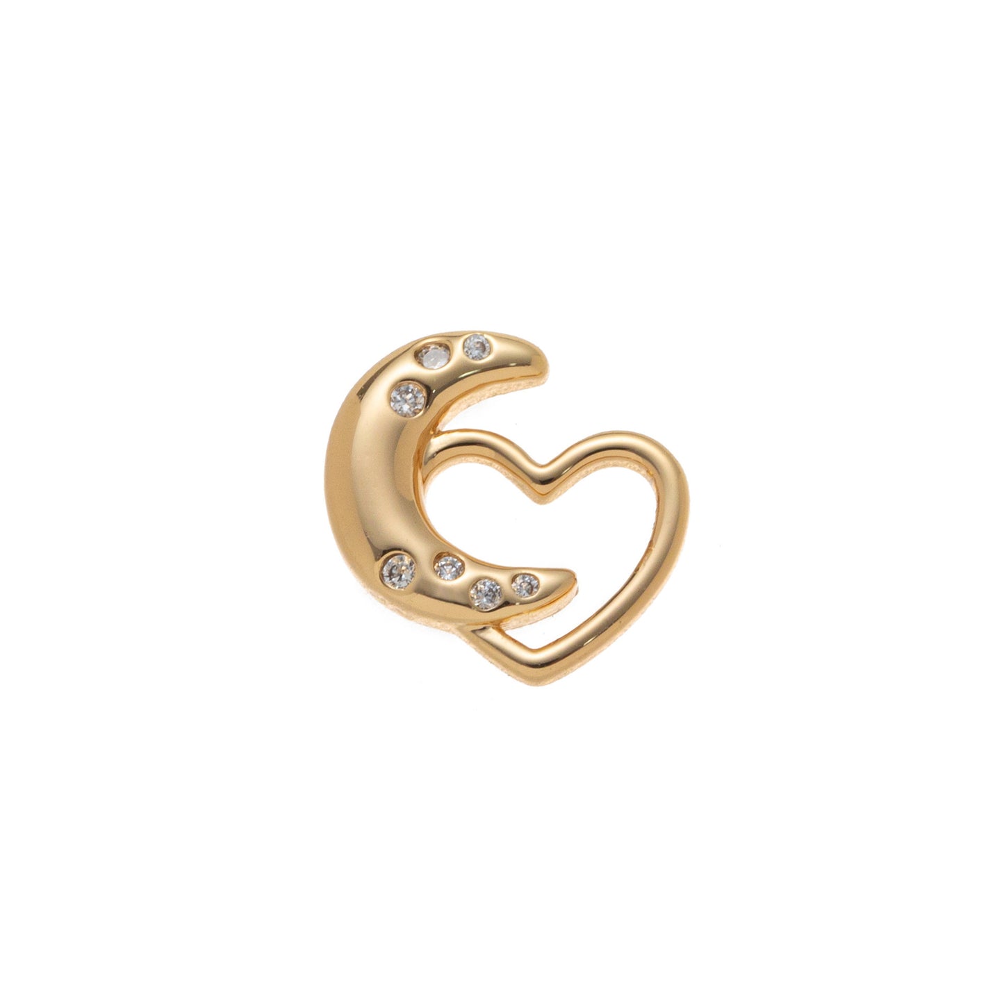 Vintage 14K Gold Plated Brass Geometric Round Locket Charm Bar for DIY Necklace