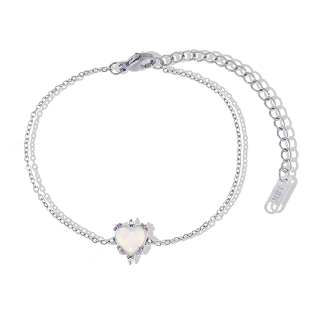 Set Collana Vintage a Forma di Cuore in Acciaio Inossidabile Placcato Oro con Pendente, Orecchini e Bracciale da Donna