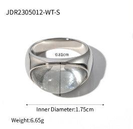 Minimalist Geometric Stainless Steel Bracelet Ring and Earrings Set with Polished Finish