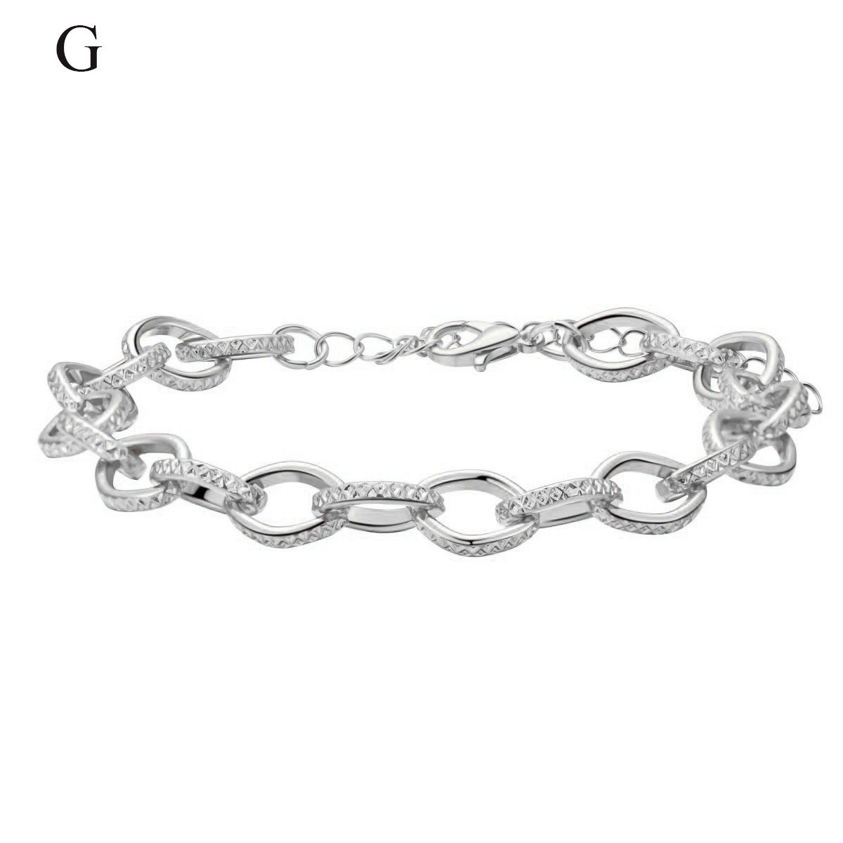 Minimalist Alloy Cuban Link Chain Bracelet Unisex