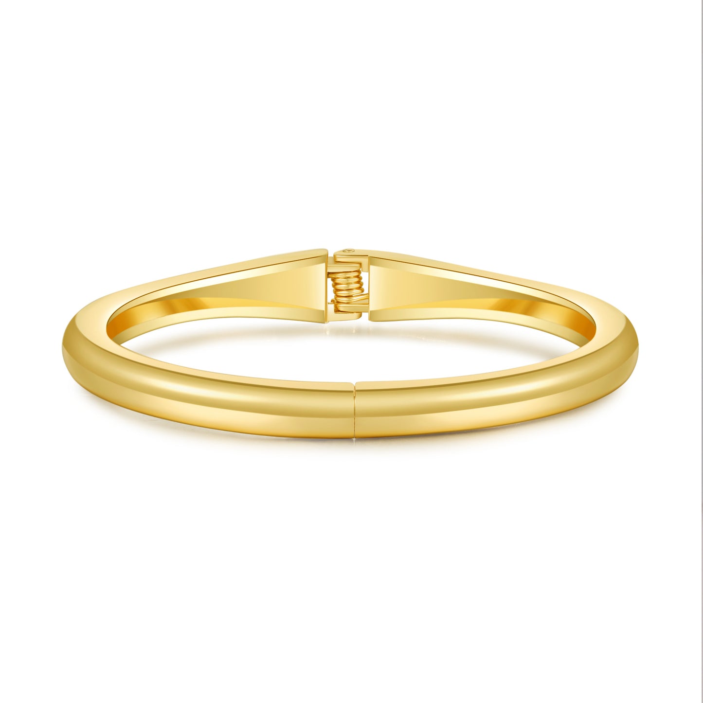 Chunky Irregular Geometric Alloy Spring Bracelet with Polished Finish for Men and Women