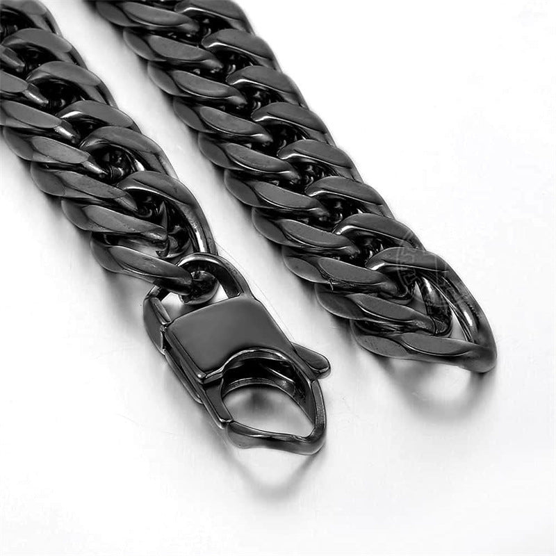 Bracciale da uomo geometrico in acciaio inossidabile lucido, idea regalo alla moda