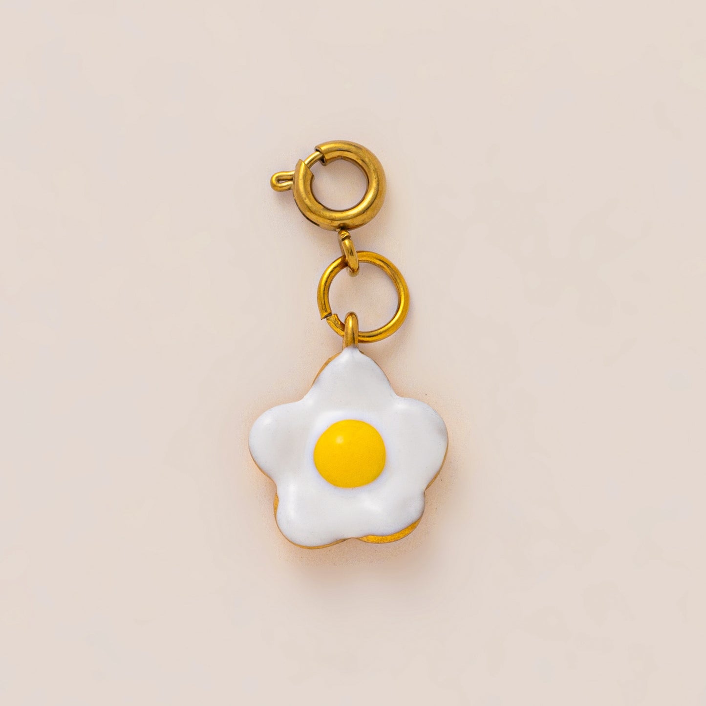 Vintage Floral Plant Stainless Steel PVD Gold Plated Pendant Charm Bar for Women