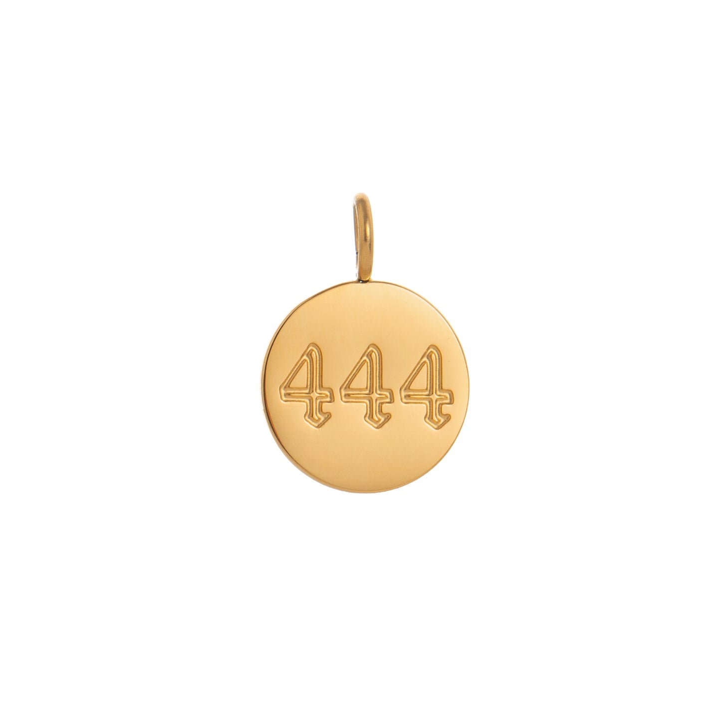 Minimalist 18K Gold Plated Stainless Steel Angel Number Letter Charm Bar with Cable Chain