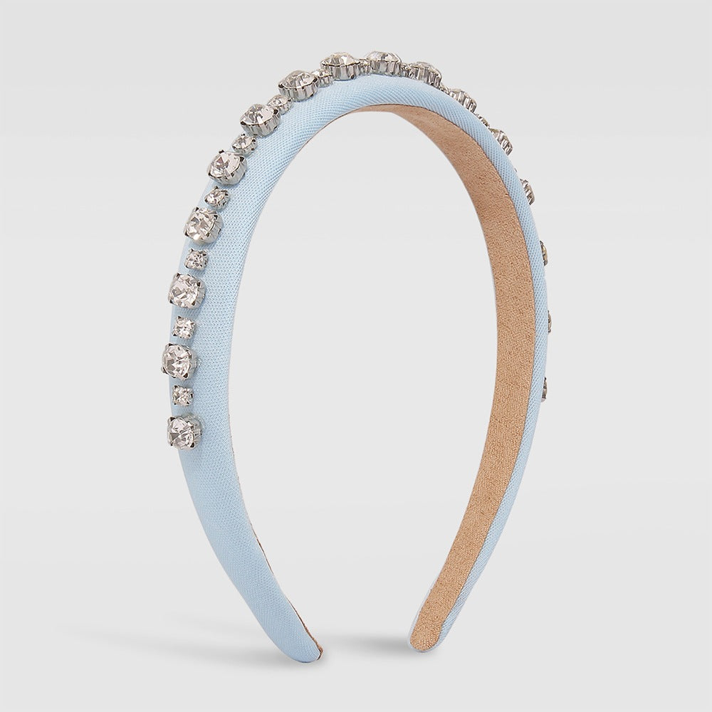 Elegant Minimalist Geometric Hairband for Women with Alloy Base and Rhinestone Accents