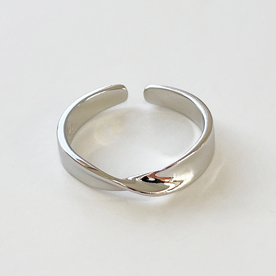 Anello regolabile a cuore in argento sterling 925 da donna