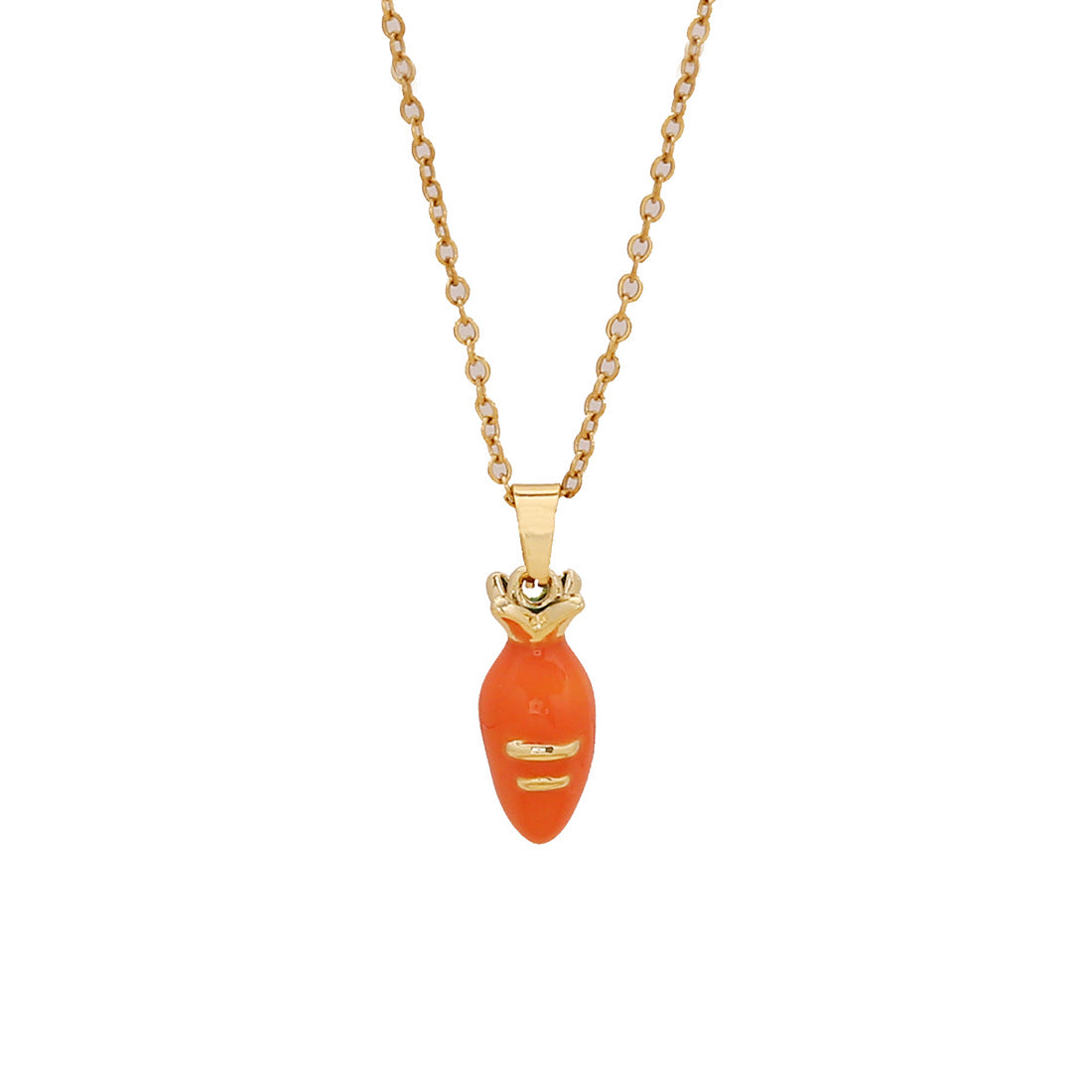 Graziosa collana con ciondolo a fragola e ciliegia in acciaio inossidabile dallo stile fresco e dolce
