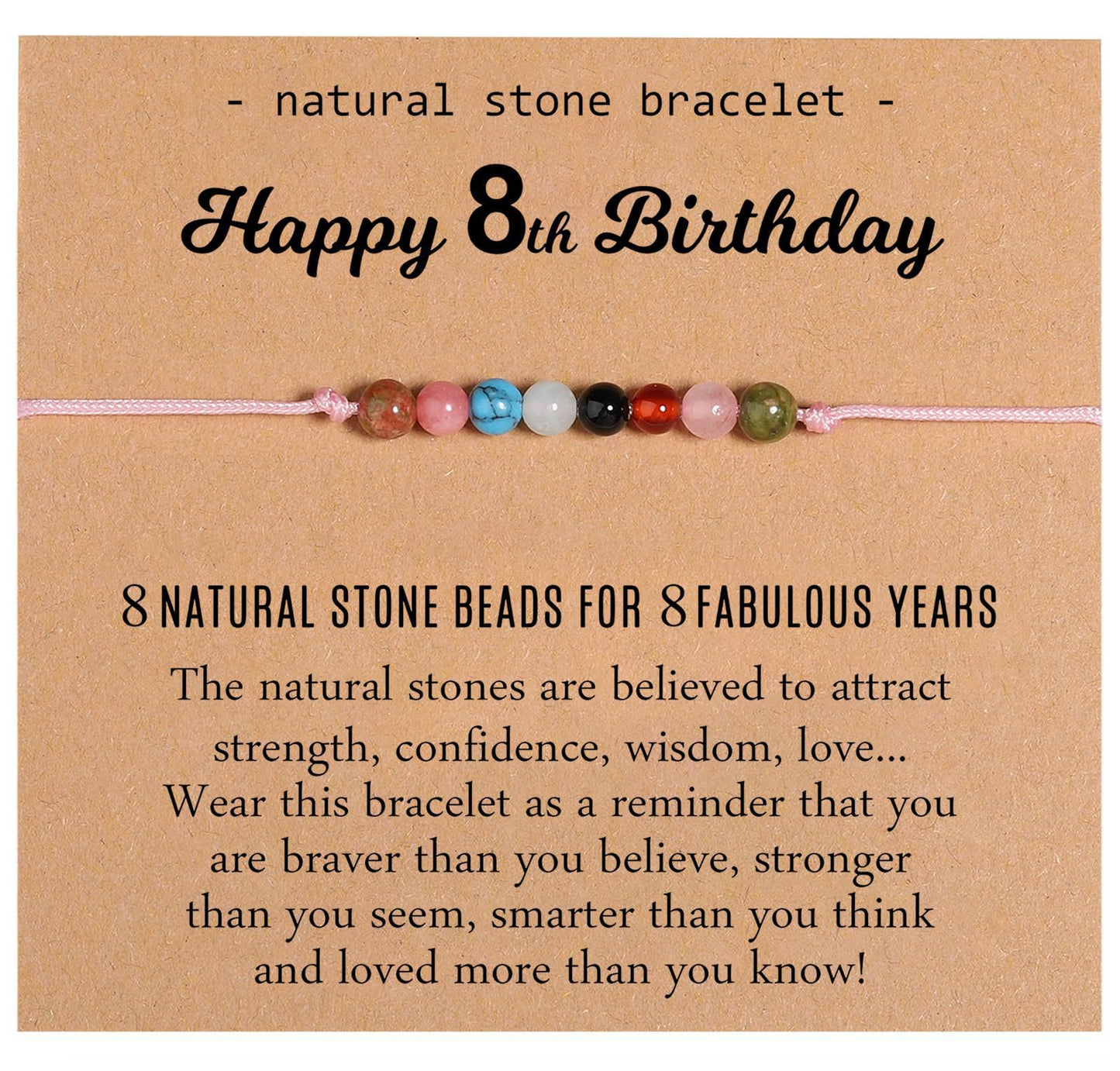 Sweet Geometric Natural Crystal Beaded Bracelet for Women