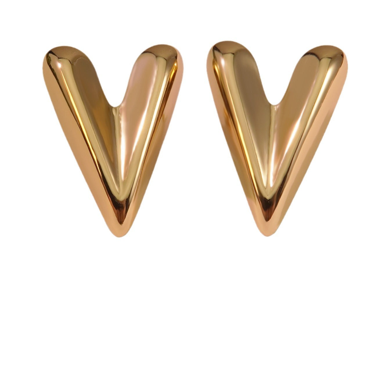 Elegant Gold Plated Stainless Steel Leaf Earrings for Women
