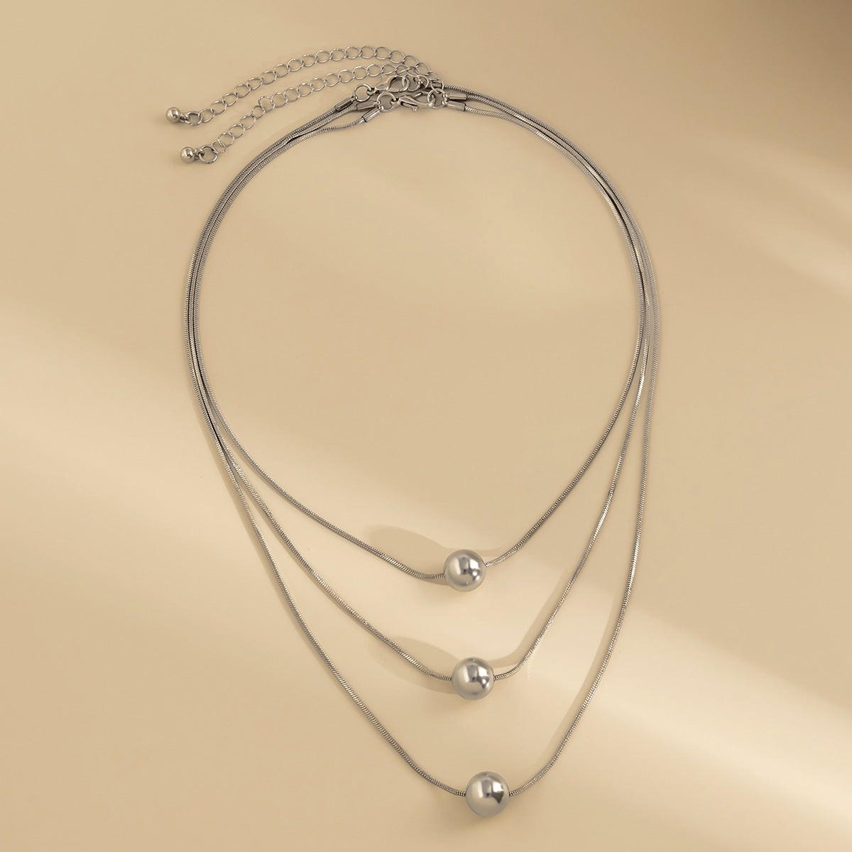 Minimalist Geometric Alloy Plated Snake Chain Necklace for Women