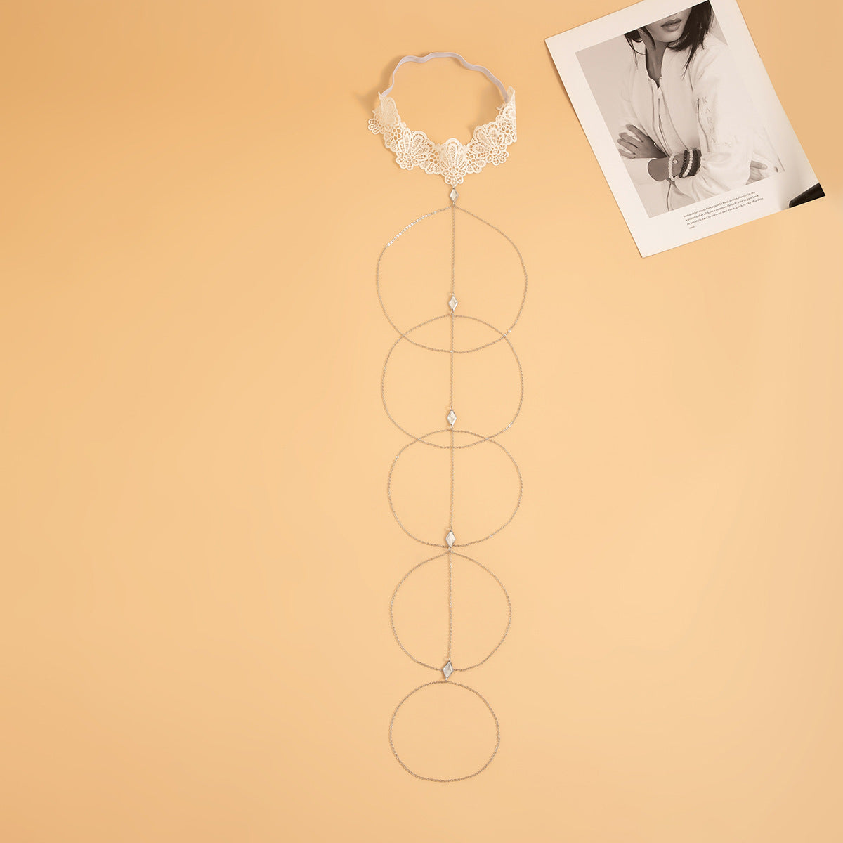 Sexy Rhinestone Alloy Body Chain Leg Garter for Women