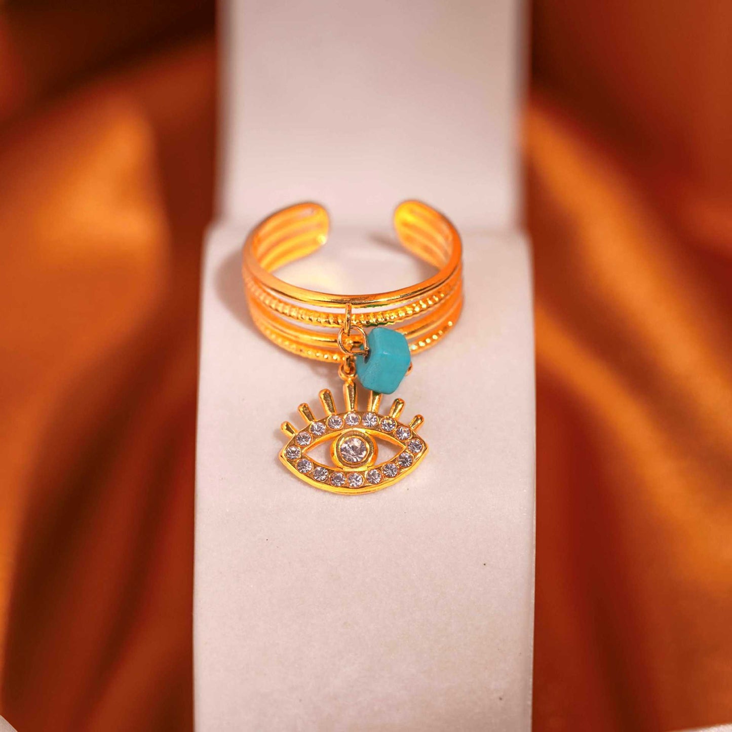 Anillo Colgante Minimalista de Acero Inoxidable con Acabado Bañado, Piedra Natural y Circonitas en Forma de Corazón para Mujer