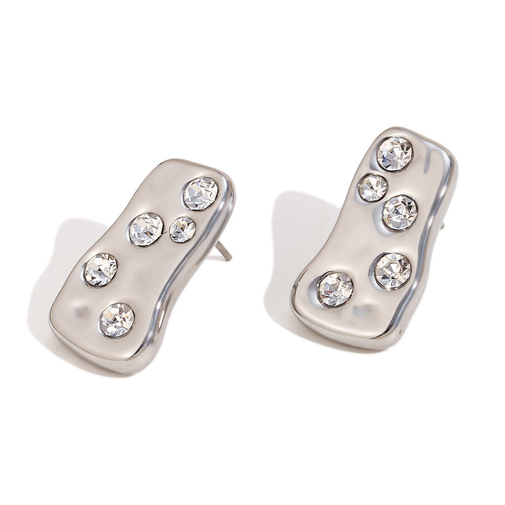 Orecchini a cerchio vintage eleganti geometrici tondi placcati oro 18 carati in acciaio inossidabile con perle