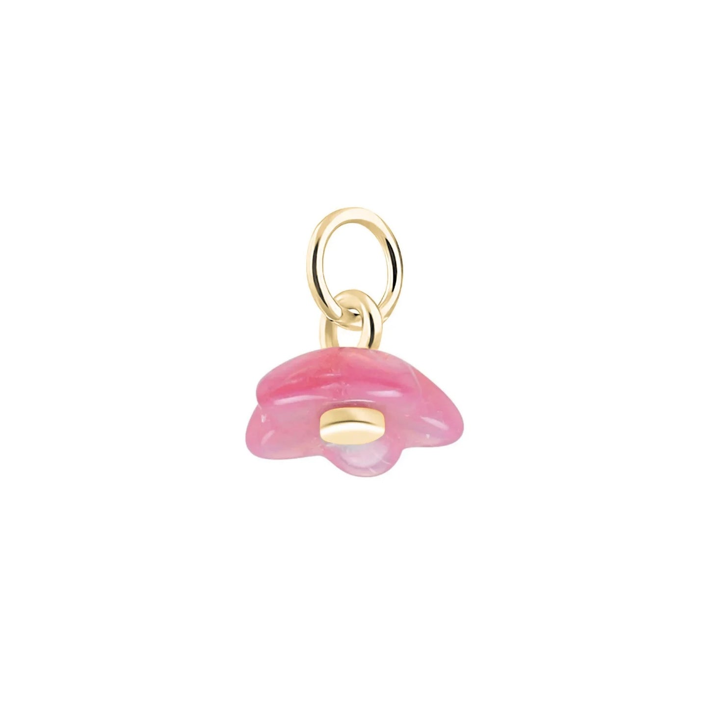 Vintage Stainless Steel PVD Gold Plated Natural Stone Pendant Charm Bar for Women