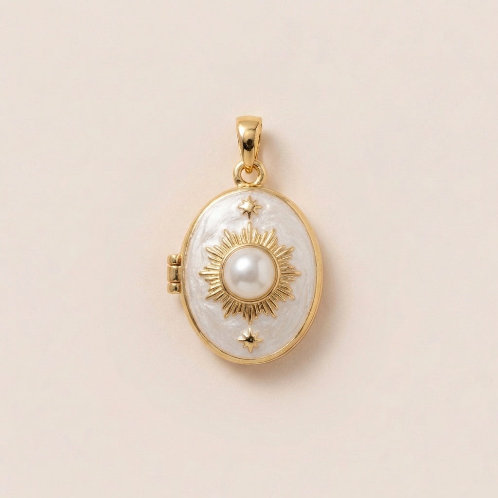 Vintage 18K Gold Plated Brass Heart Pendant Drip Oil DIY Charm Bar