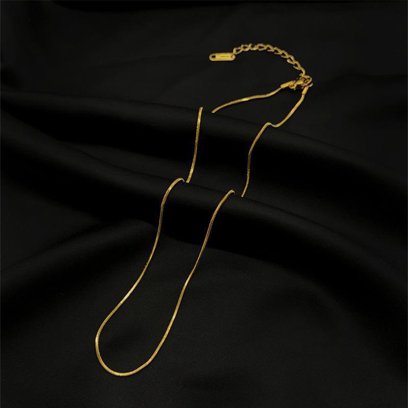 Round Stainless Steel PVD Snake Chain Necklace
