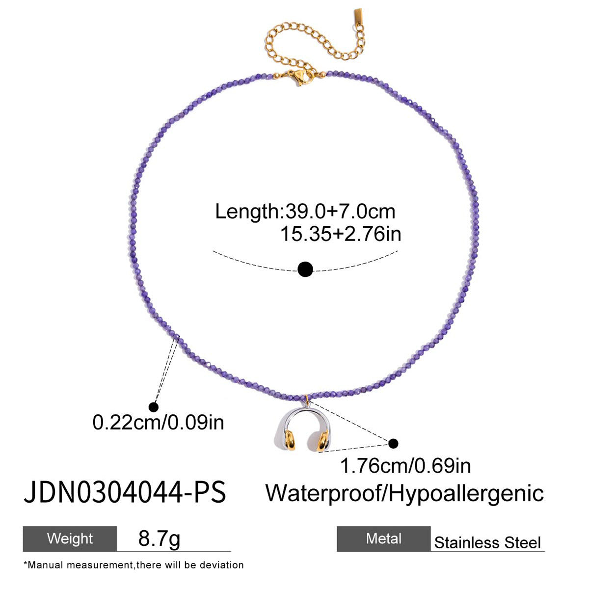 Collana geometrica placcata in acciaio al titanio da donna con motivo a granchio, catena minimalista stile a strati per clavicola