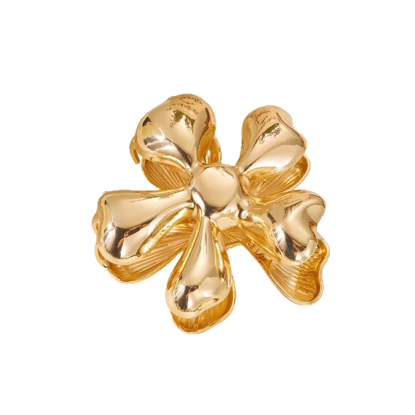 Minimalist Casual Metal Plated Flower Design Hair Claw Clip for Women