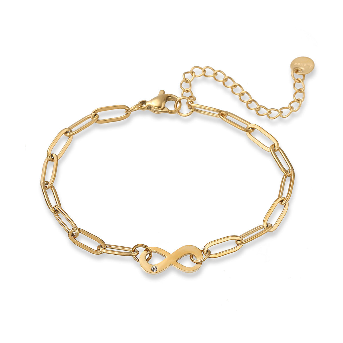 Bracciale da donna a croce con albero della vita geometrico minimalista in acciaio inossidabile placcato oro 18K