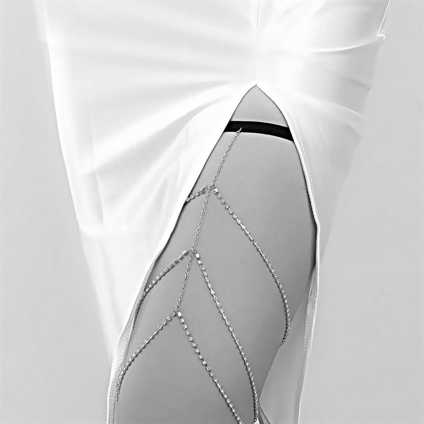 Punk Minimalist Rhinestone Multi-Layer Body Chain for Women