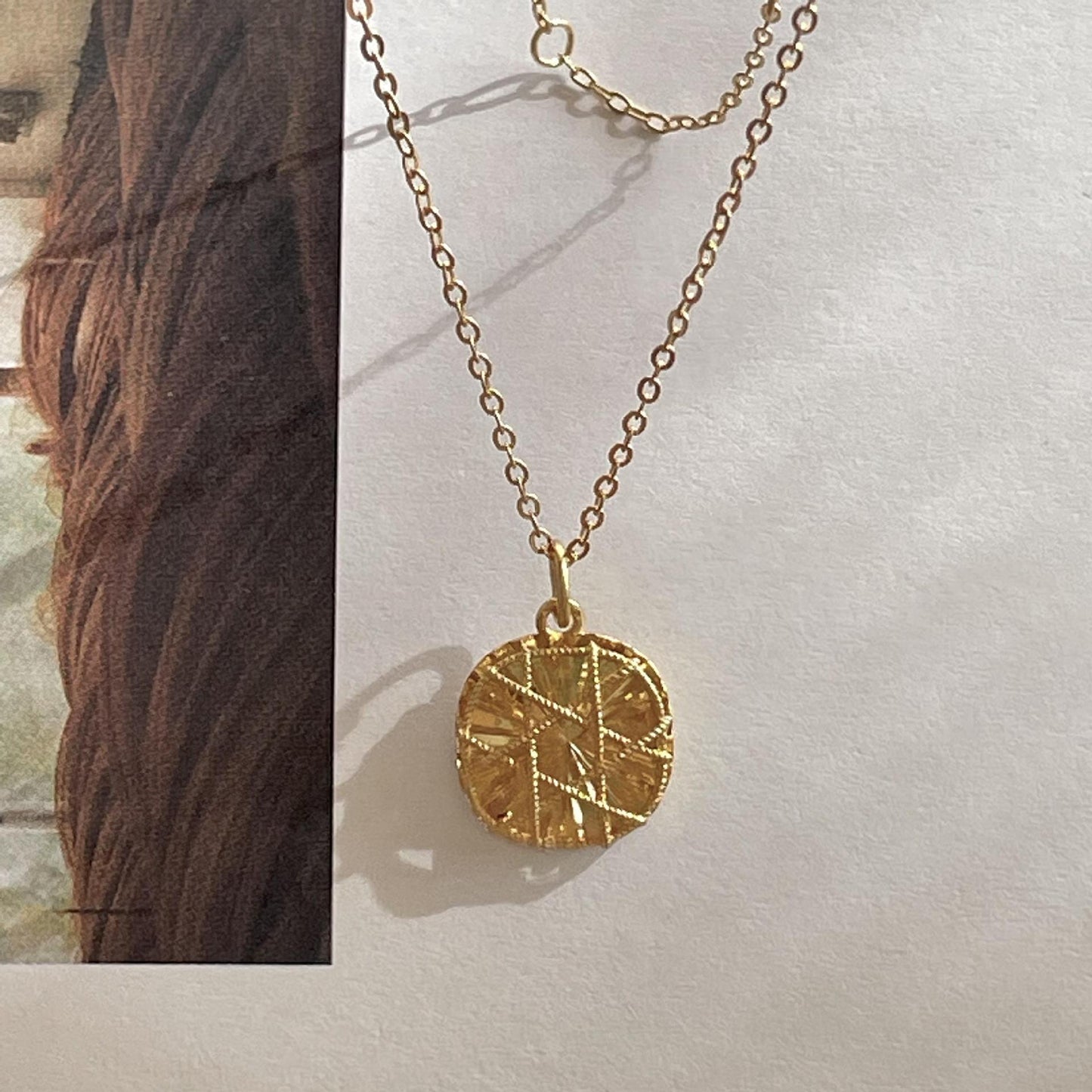 Collar con colgante cuadrado geométrico minimalista de plata de ley 925 para mujer