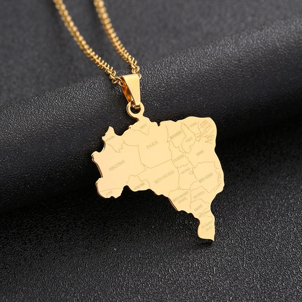 Collana con Ciondolo Geometrico Minimalista in Acciaio Inossidabile con Finitura Smaltata, Unisex