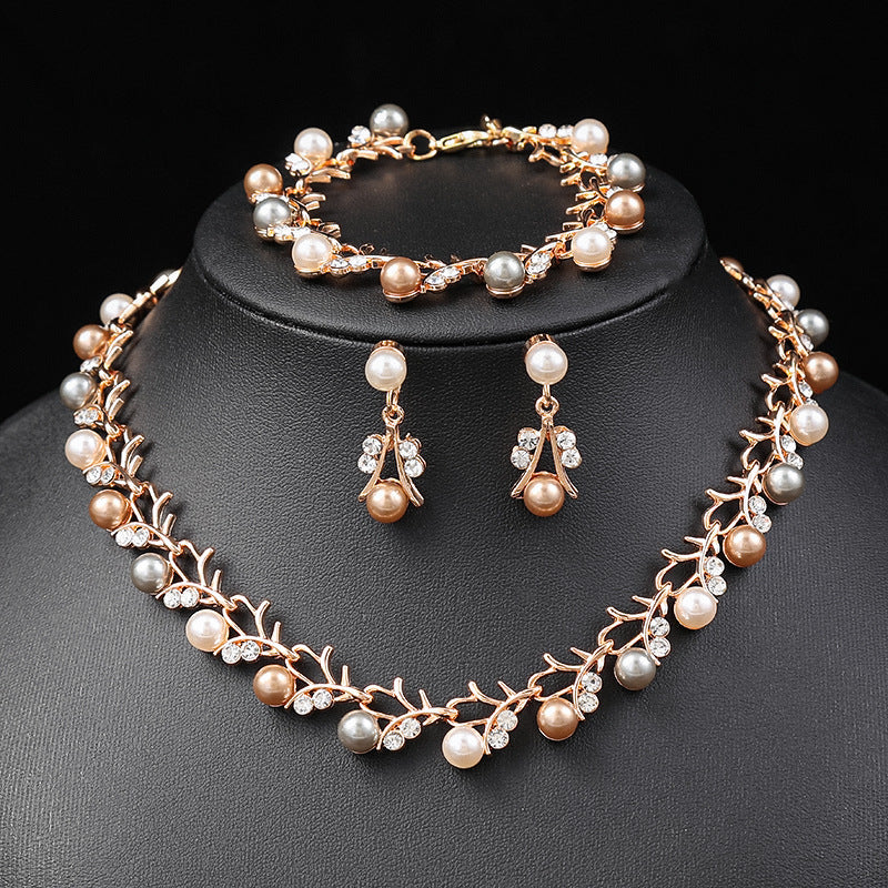 Minimalist Star Moon Cloud Universe Necklace and Earrings Set in Alloy with Electroplated Finish for Women