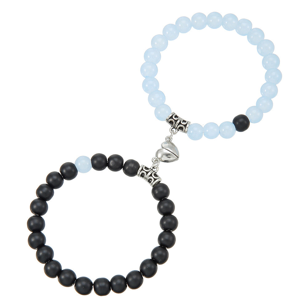 Handmade Geometric Round Stone Bracelet Unisex