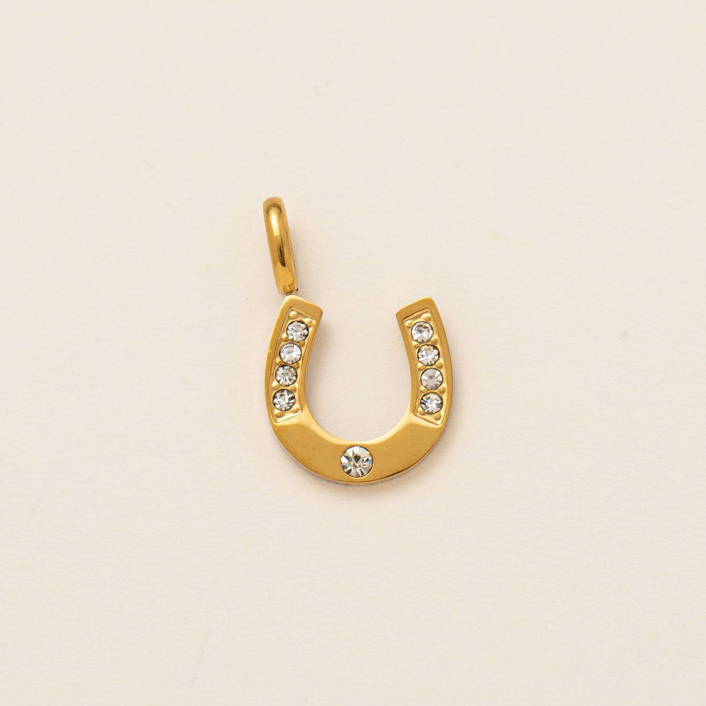 Vintage 18K Gold Plated Stainless Steel Western Cowboy Pendant Charm Bar for Women