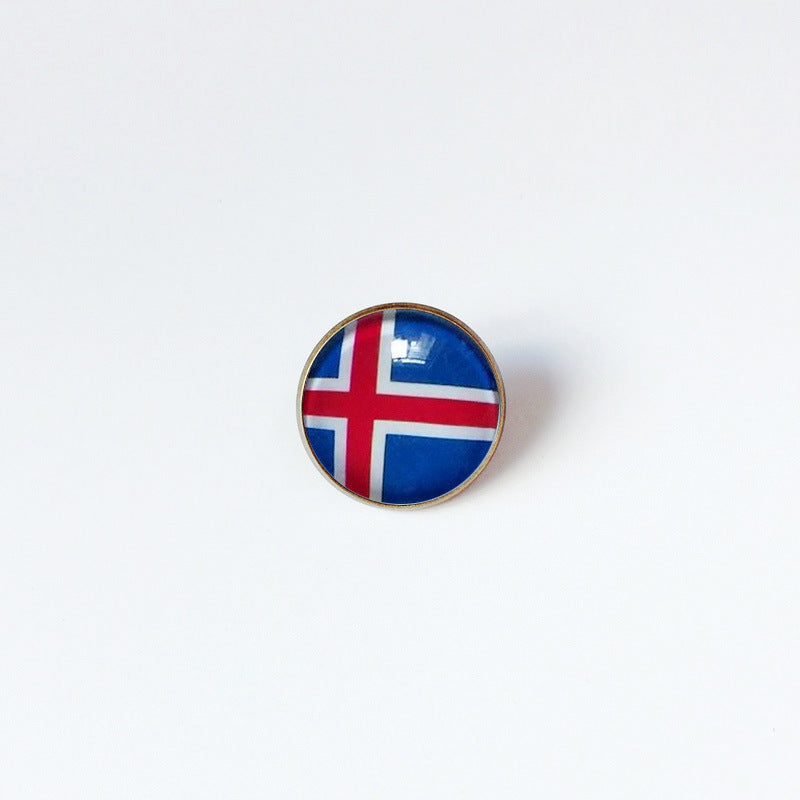Pin de Solapa de Aleación Esmaltado Personalizado con Diseño de Bandera del Mundo para Hombres y Mujeres
