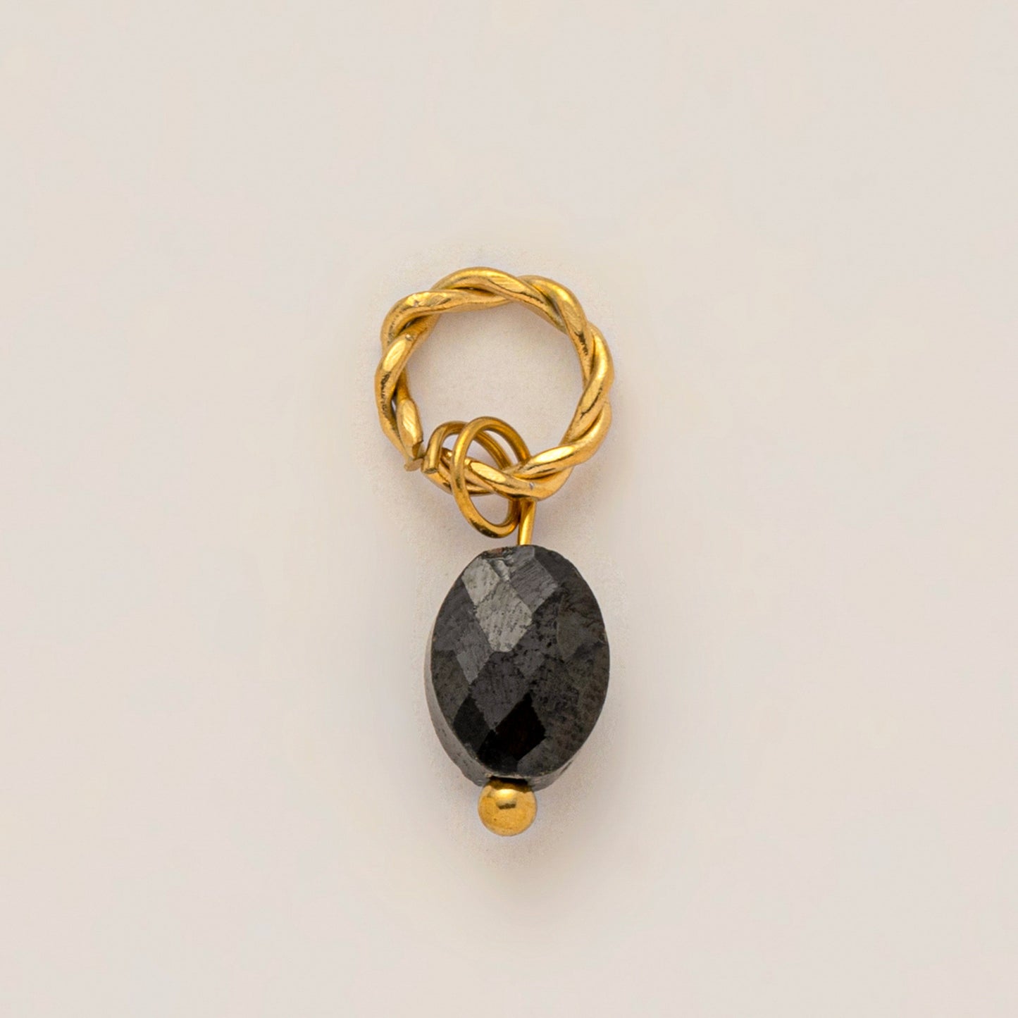 Vintage 18K Gold Plated Stainless Steel Birthstone Charm Bar for Women