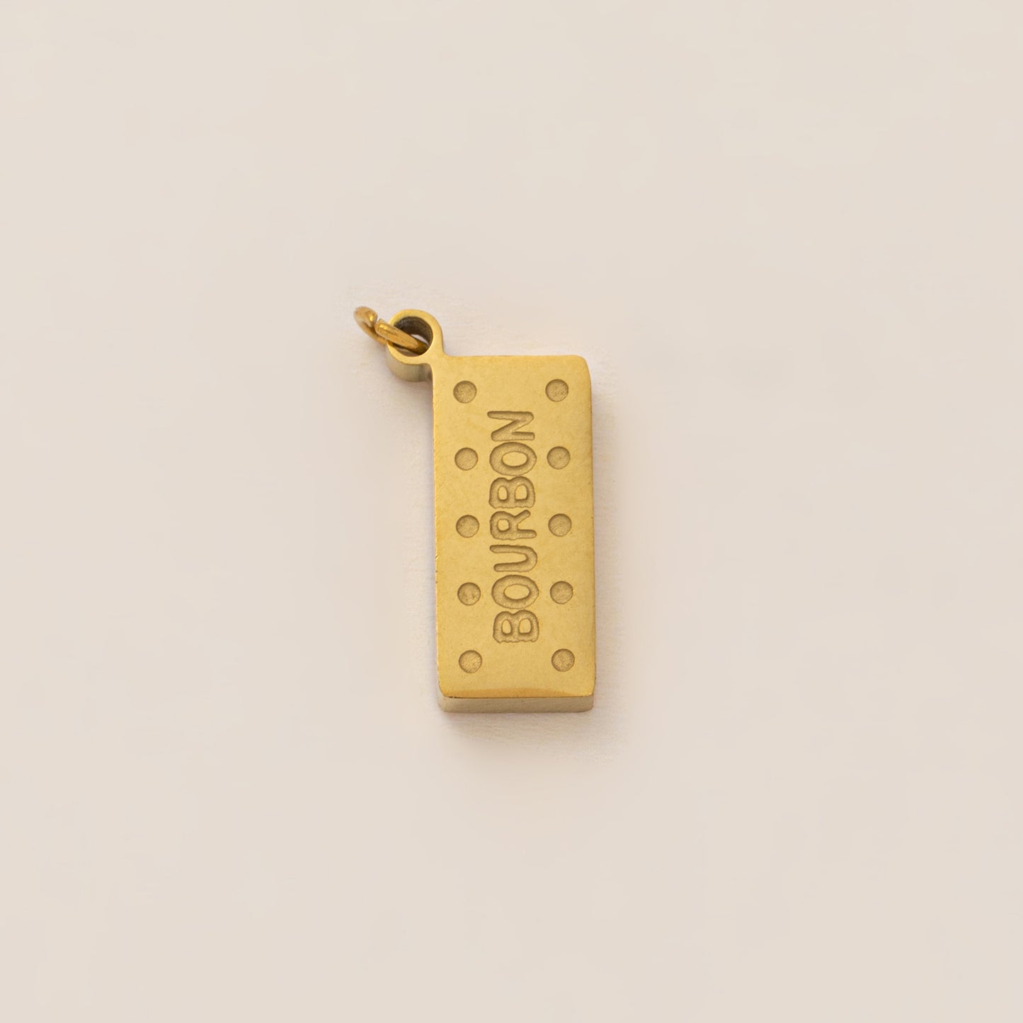 Vintage 18K Gold Plated Stainless Steel Pendant Charm Bar for Women