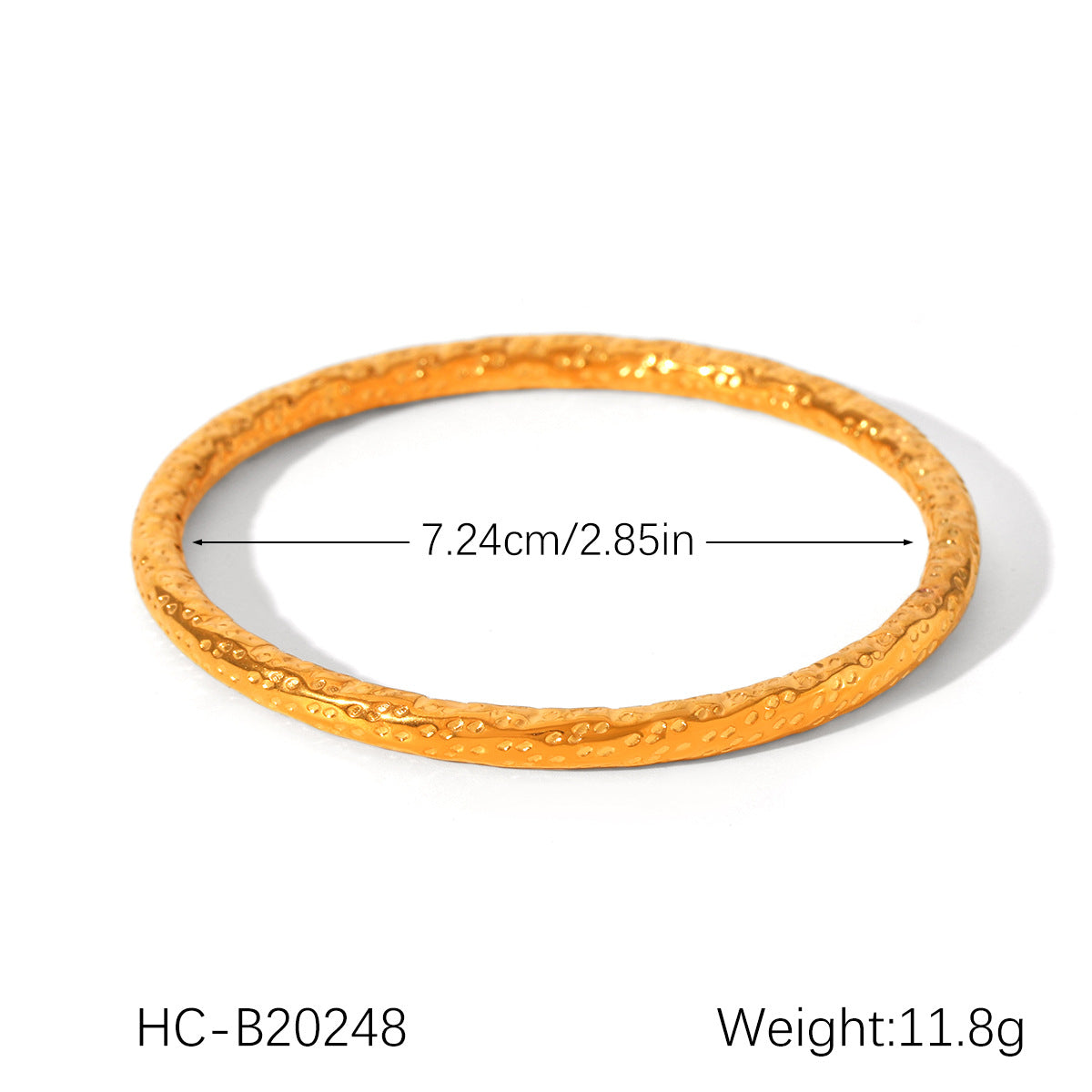 Bracciale rigido minimalista da donna con fiocco e apertura, in acciaio inossidabile placcato oro 18K