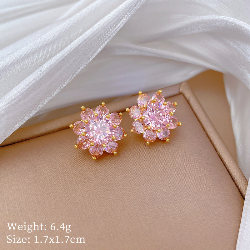 Geometric Stud Earrings for Women with Plated Copper Design, Elegant Long Tassel Drop Earrings, Sweet Style Jewelry