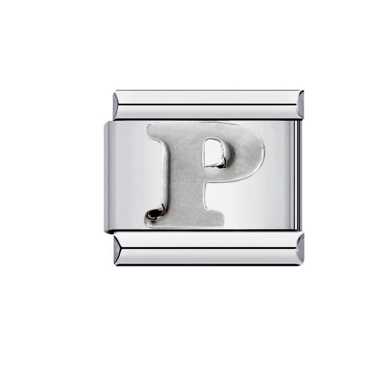Minimalist Letter Stainless Steel Plating Charm Bar
