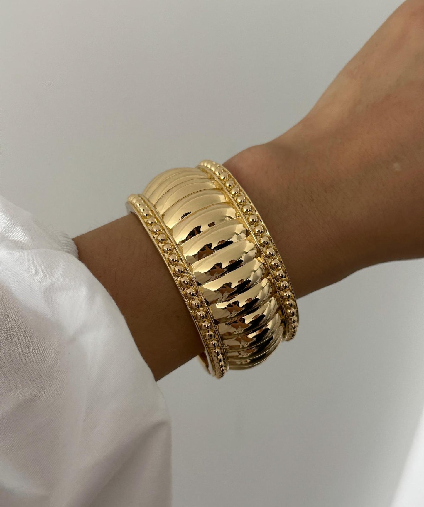 Leopard Print Geometric Alloy Plated Cuff Bracelet