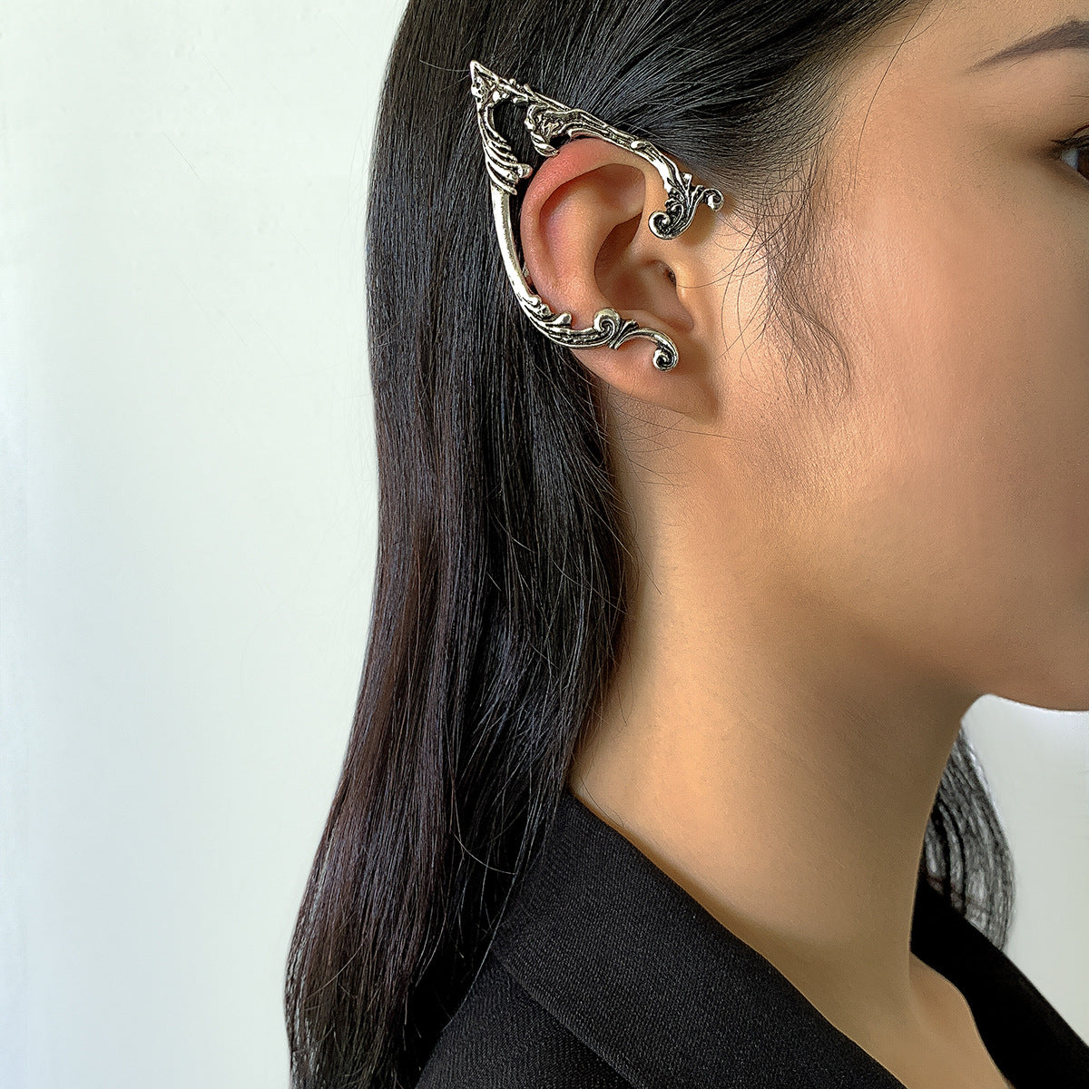Asymmetrical Geometric Alloy Earrings with Electroplated Finish for Women - Edgy Sweet Dark JK Style Ear Studs