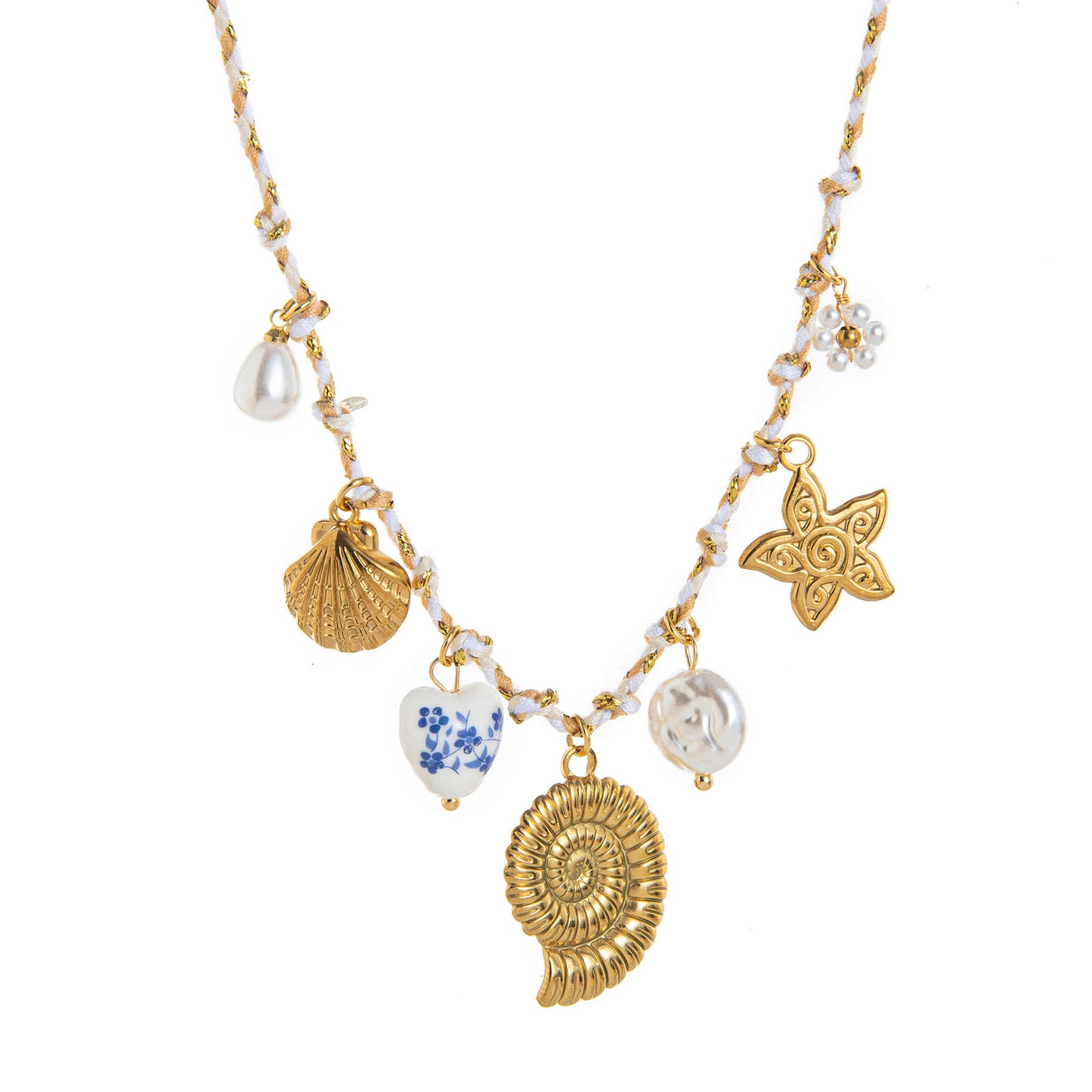 Ciondolo con Barretta a Charm per Collana in Acciaio Inossidabile PVD, Stile Casual, con Animale
