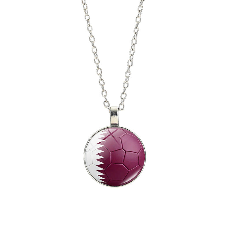 Collana Unisex Casual con Pendente Rotondo Geometrico in Cristallo, Placcato in Lega, con Catena a Cavo
