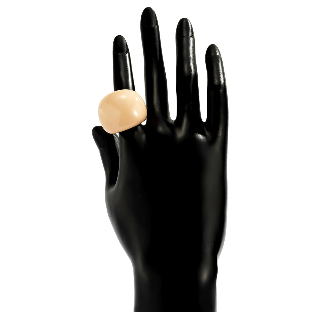 Anillo geométrico rústico vintage floral para mujer en colores pastel macarrón con acabado artesanal