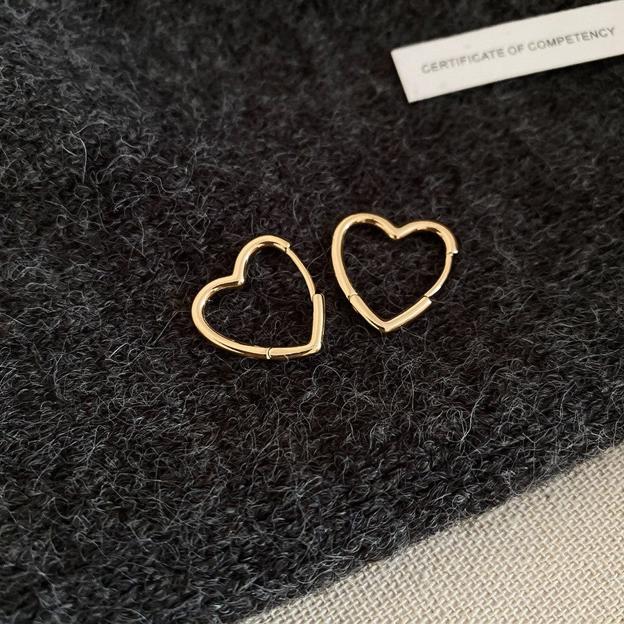 Orecchini a perno geometrici minimalisti in metallo con finitura placcata da donna, gioielli per l'orecchio lussuosi, alla moda e versatili per tutti i giorni