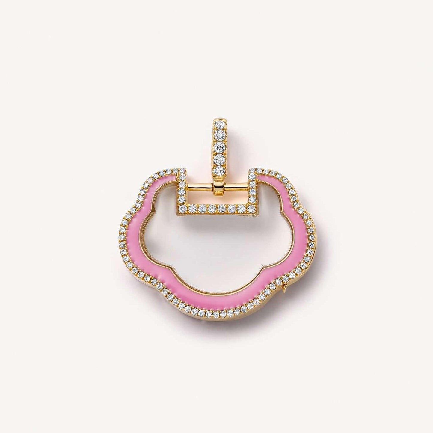 Collana Pendente a Forma di Cuore Minimalista in Vetro per Donna con Zirconia Cubica e Intarsio di Gemme Miste su Catena in Rame