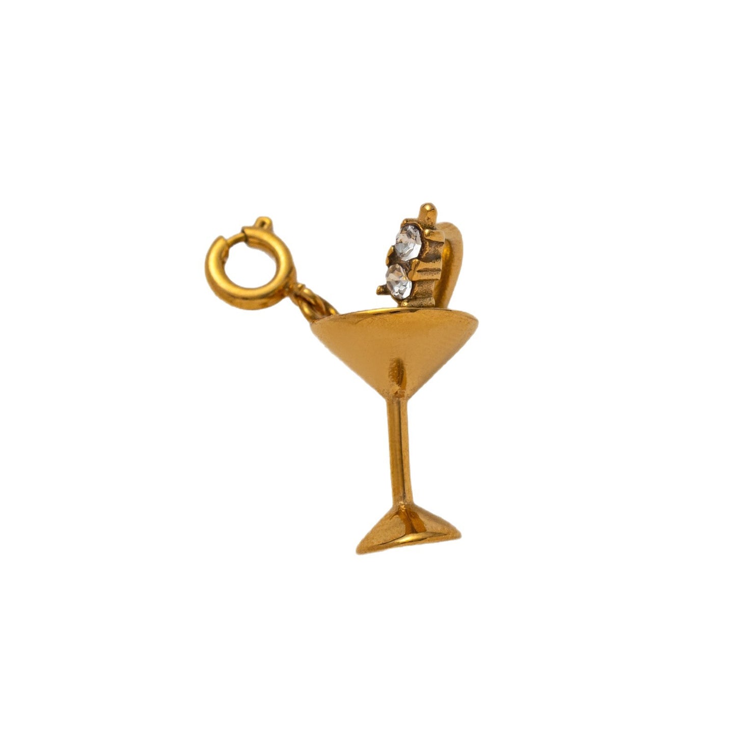 Vintage 18K Gold Plated Stainless Steel Star Pendant Charm Bar for Women