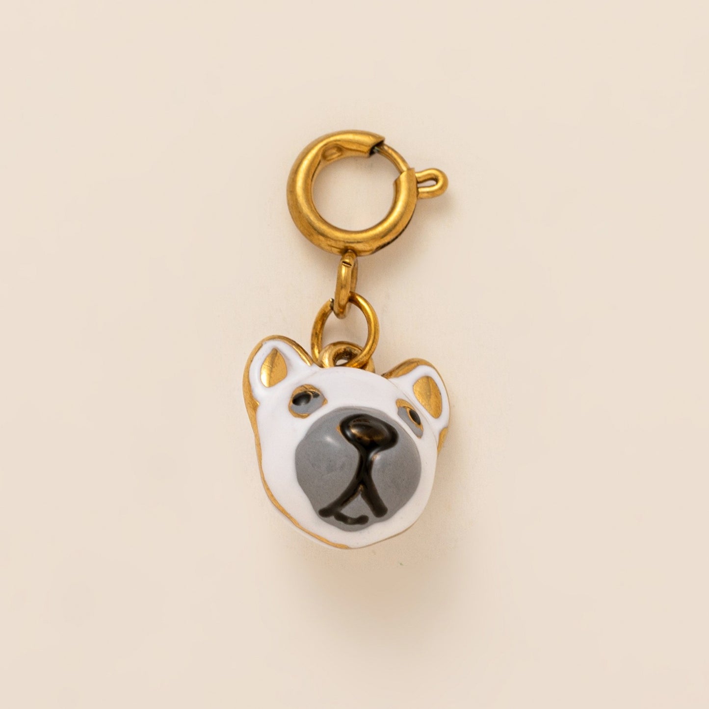 Minimalist Striped Animal Brass Plated 18K Gold Charm Bar for Bag Pendant DIY Accessories