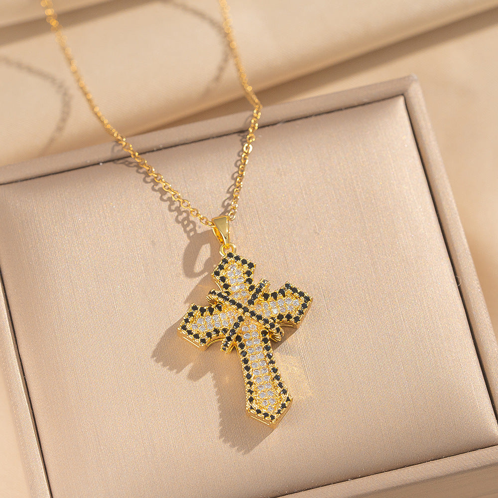 Collar Minimalista con Colgante de Ola y Geométrico para Mujer en Acero de Titanio con Chapado en Oro de 18K, Cadena Hipoalergénica para Clavícula con Motivos de Corazón y Lazo