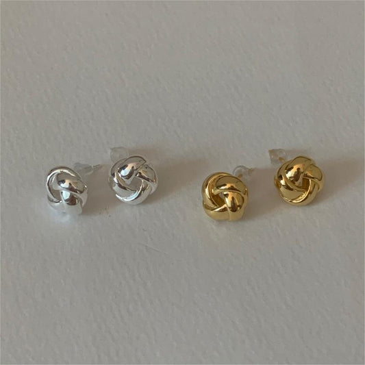 Minimalist Sweet 925 Sterling Silver Plated Geometric Letter Earrings