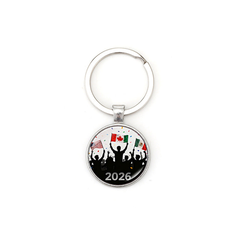 Alloy Keychain with Time Gem Pendant