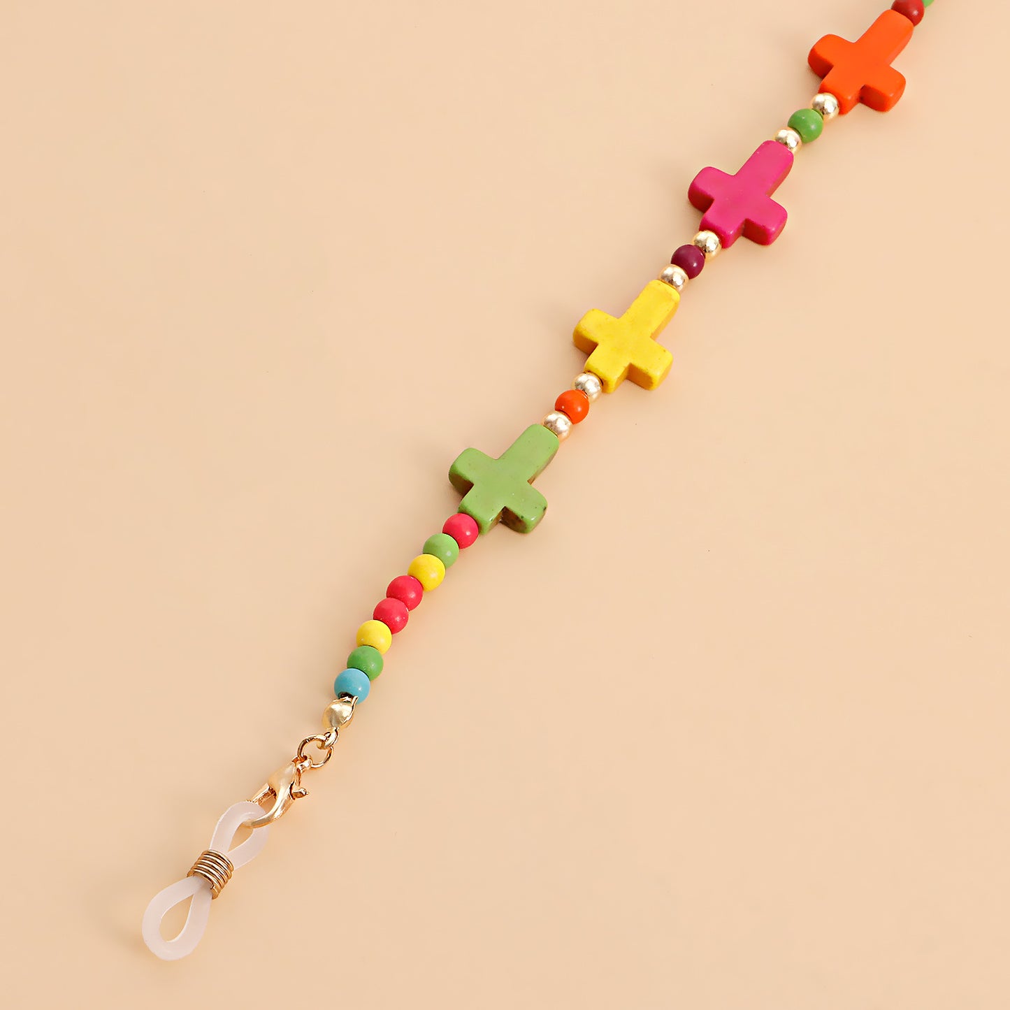 Alloy Acrylic Pearl Beaded Mask and Eyeglass Chain