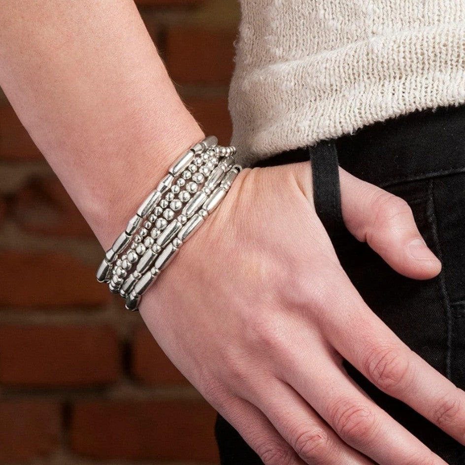 Bracciale Bohemien Geometrico di Perline per Donne con Perline CCB, Braccialetto Impilabile Fatto a Mano